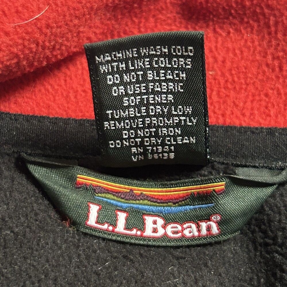 L.L.Bean Women’s Red Full Zip Fleece Jacket Polartec Protek Outdoor L View 4